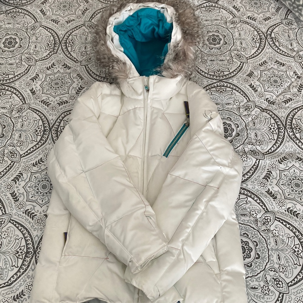 Kids white Spyder coat